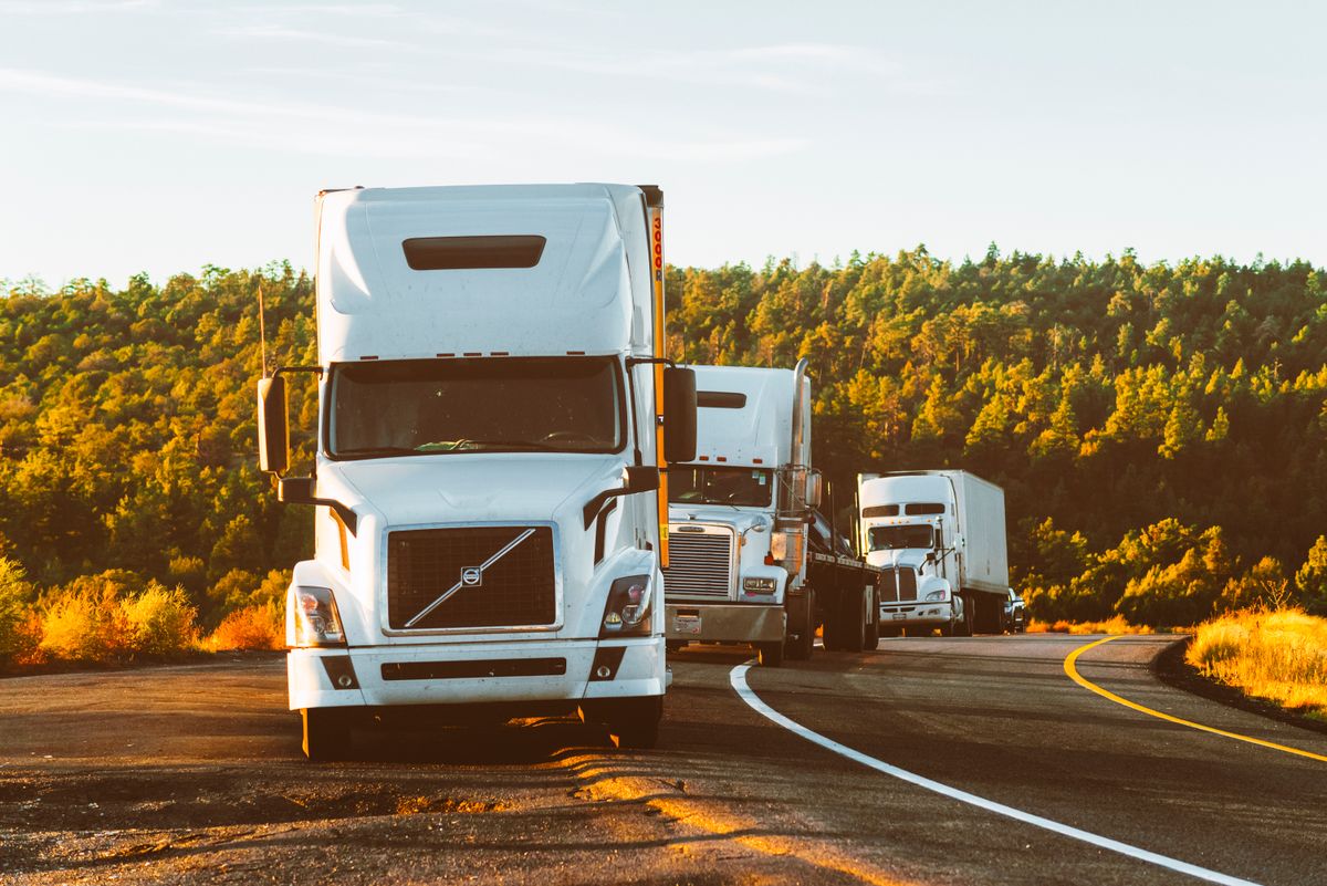 Fleet of vehicles ready for transport